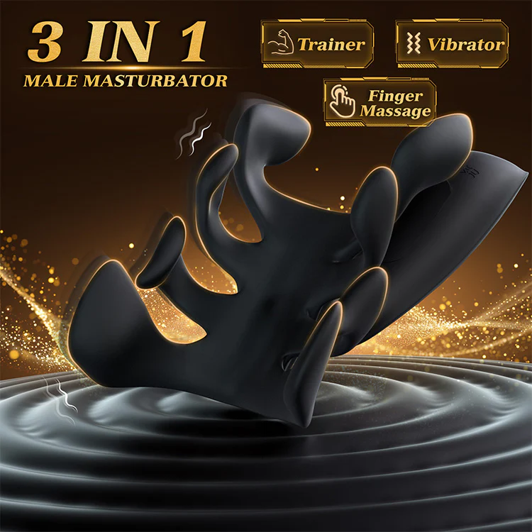 Unique Handheld Male Masturbator with 10 Vibration Modes - Image 3