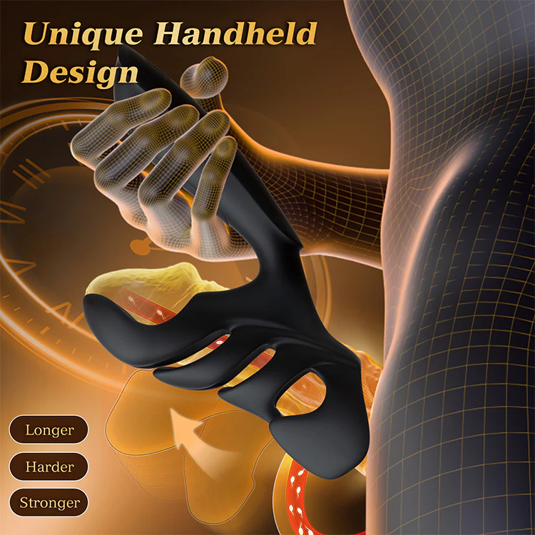 Unique Handheld Male Masturbator with 10 Vibration Modes - Image 4