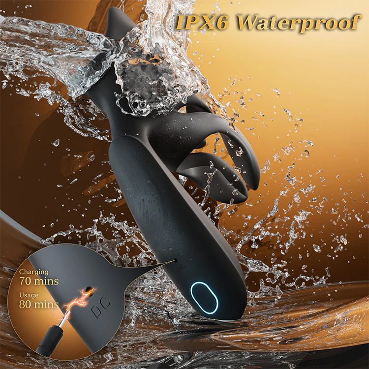 Unique Handheld Male Masturbator with 10 Vibration Modes - Image 5