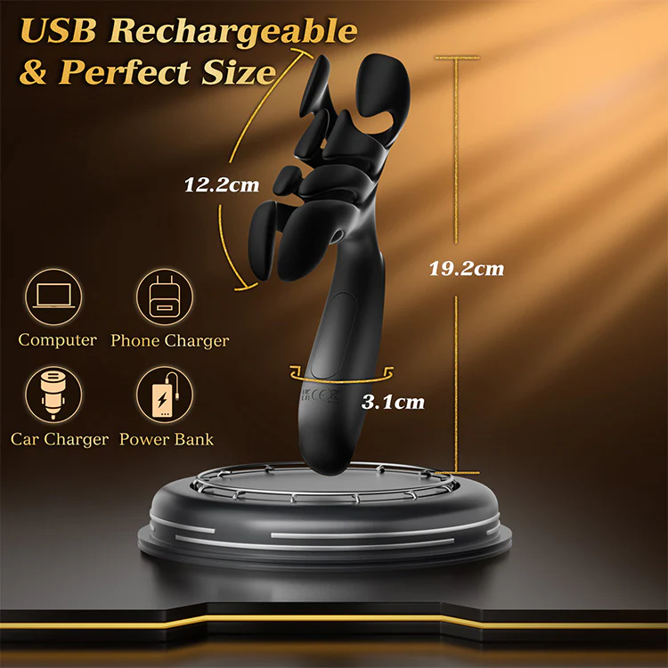 Unique Handheld Male Masturbator with 10 Vibration Modes - Image 6
