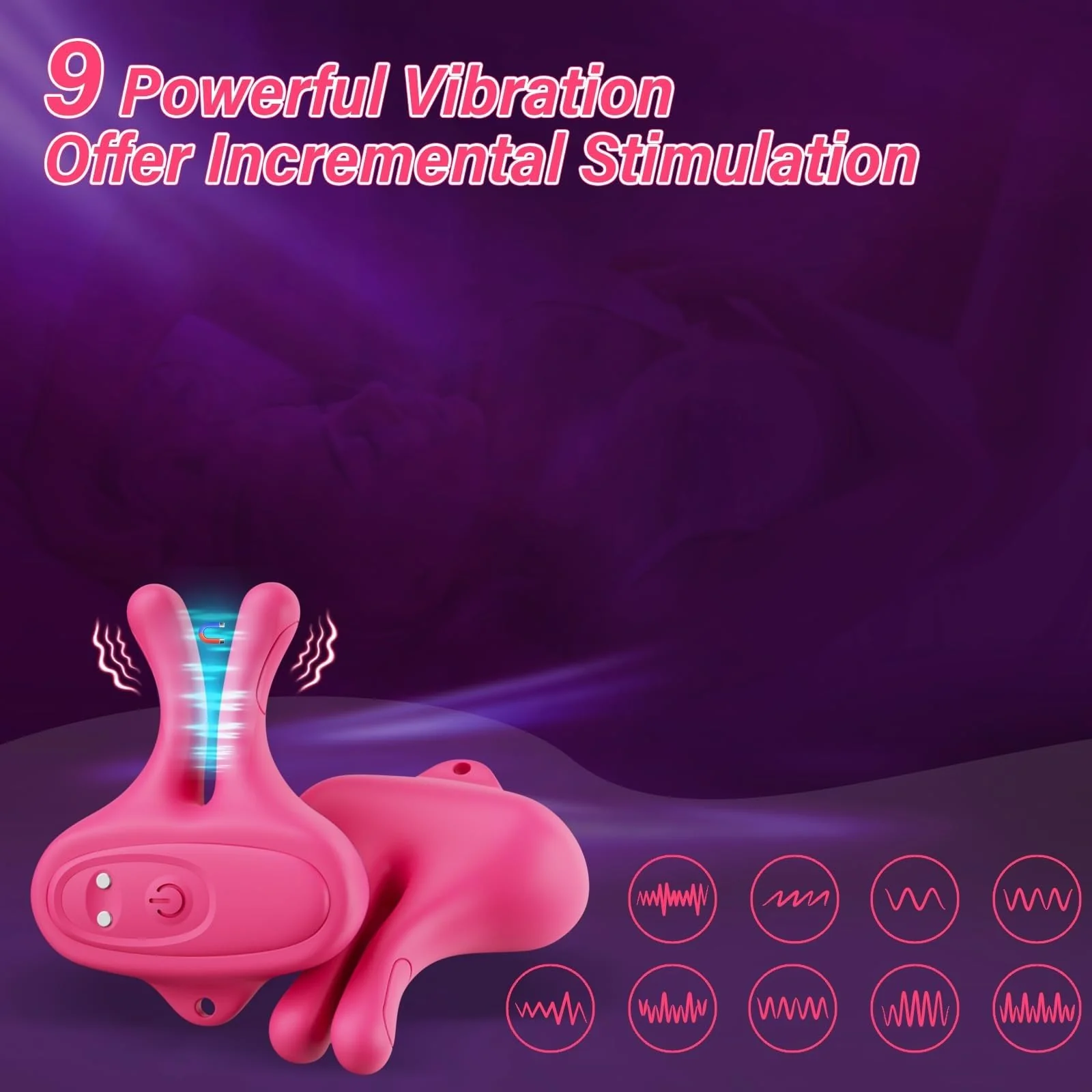 Vibrating Nipple Clamps – 9-Mode Nipple Stimulator for Women - Image 3