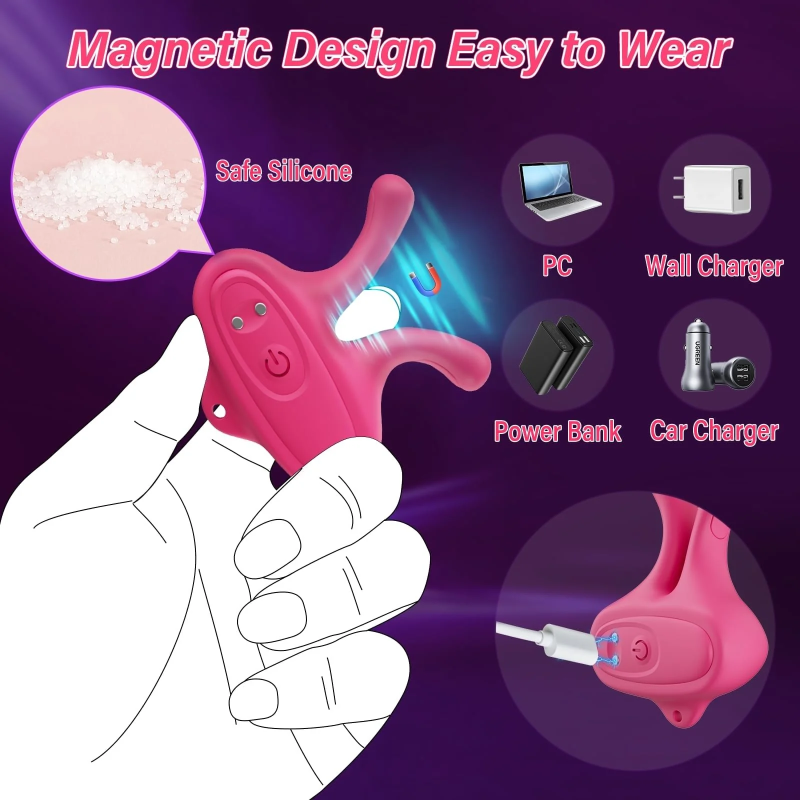 Vibrating Nipple Clamps – 9-Mode Nipple Stimulator for Women - Image 6