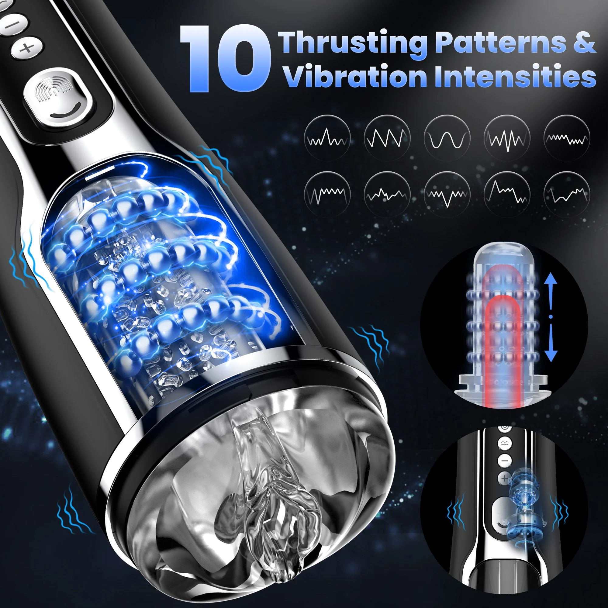 Auto Beads Male Masturbator - Massaging & Thrusting - Image 7