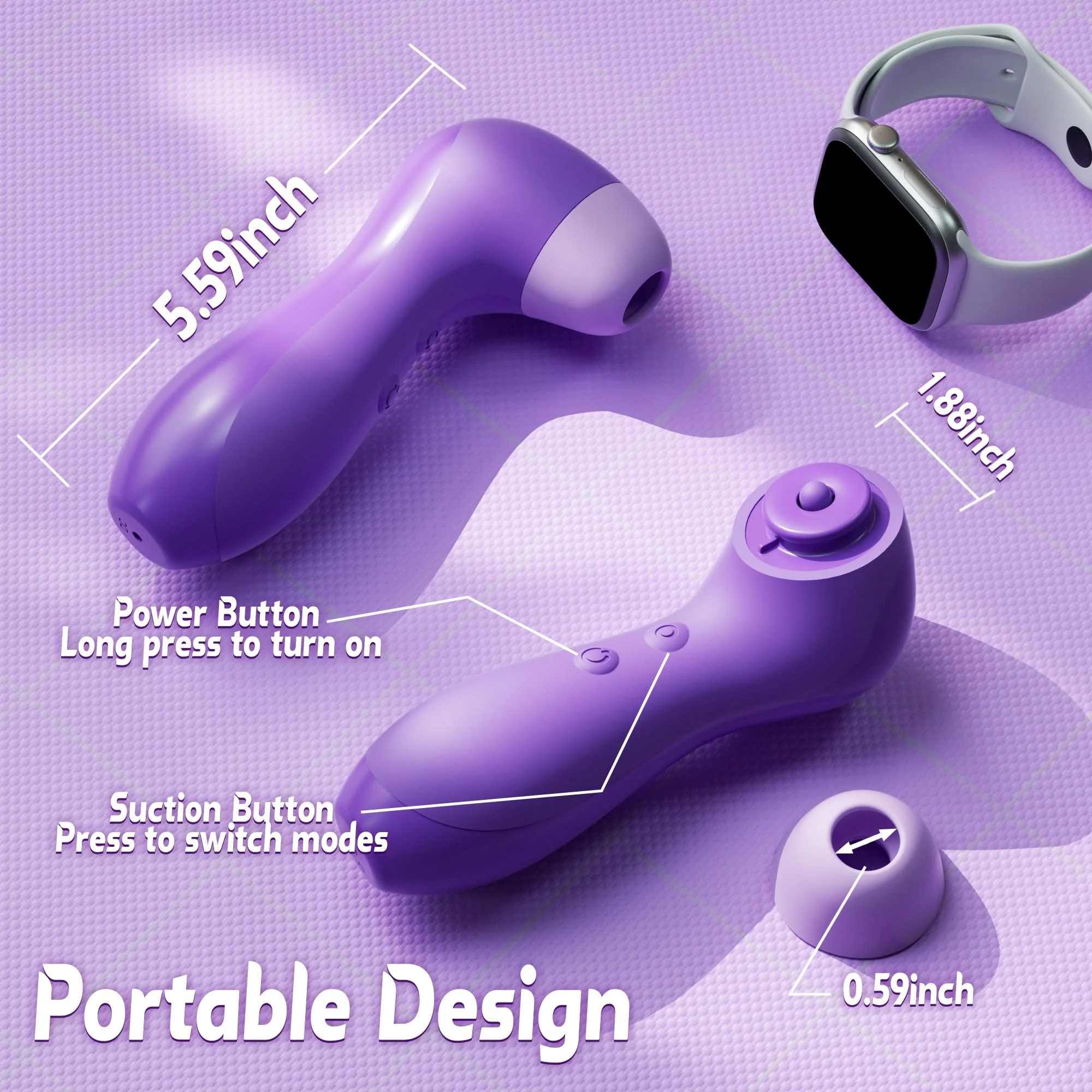 Vibrator & Suction Toy – Rechargeable, 10 Modes, Female Pleasure - Image 6