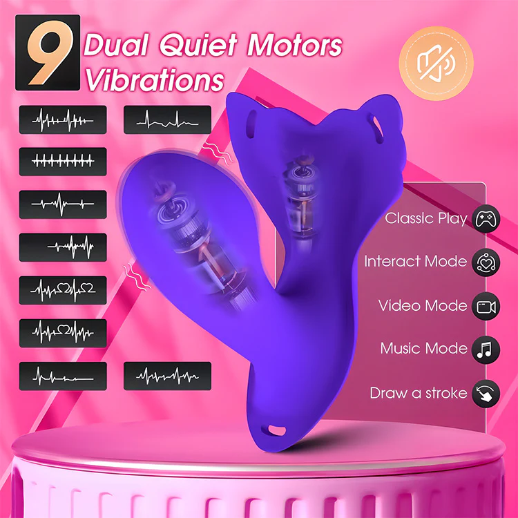 Wearable Dual Motor Vibrator with APP Control for Clitoral and G-Spot Stimulation - Image 3